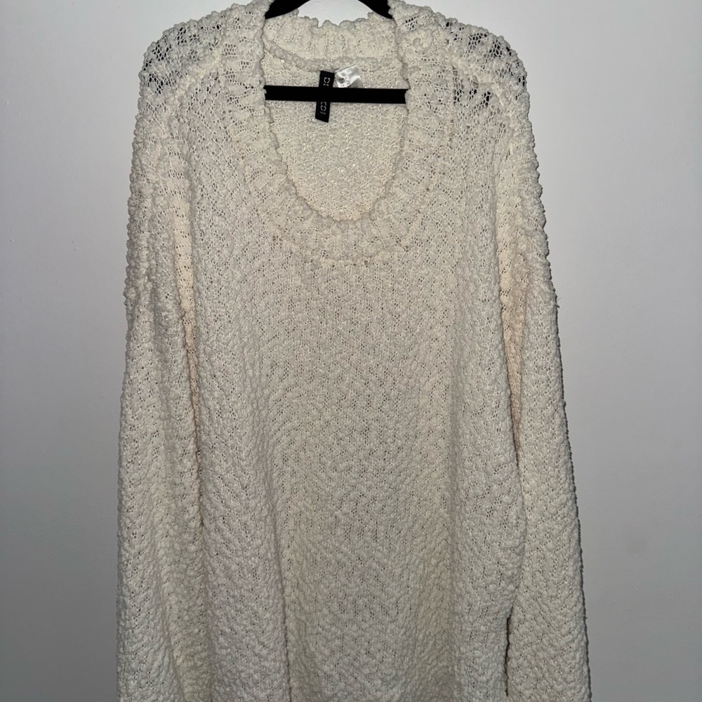 Divided Cream Knit Sweater